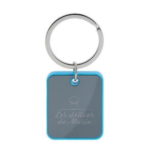 Porte-cles jeton anthracite (+Gravure laser métal YA11)