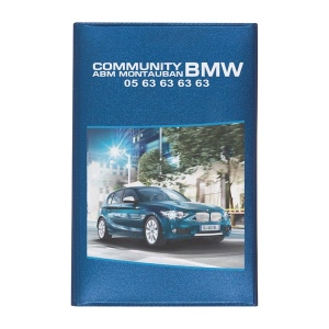 Porte-carte grise pvc mat (+Sérigraphie GO41)
