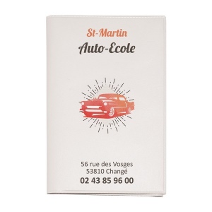 Porte-carte grise pvc stand. (+Quadri numérique QV11)