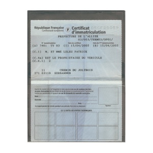 Porte-carte grise pvc marbre (+Sérigraphie GO41)