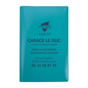 Porte-carte grise pvc verni (+Sérigraphie GO41)
