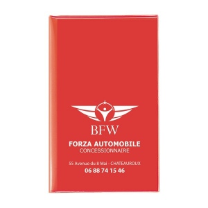 Porte-carte grise pvc verni (+Sérigraphie GO41)