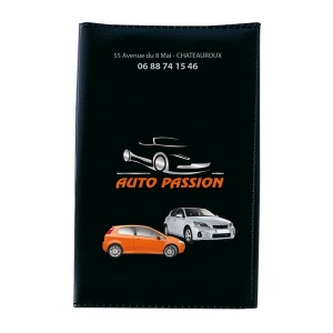 Porte-carte grise pvc stand. (+Quadri numérique QV11)