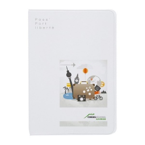 Couv. passeport pvc gomme mat (+Quadri numérique QV11)