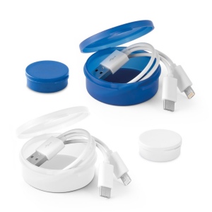 EMMY. Cable USB avec connecteur 3 en 1en ABS et PVC