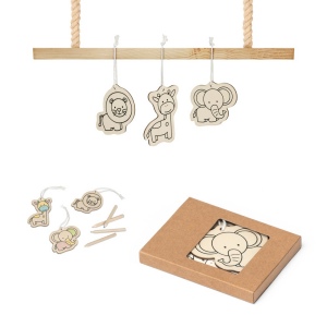 FAUNE. Set de coloriage pour enfants en bois