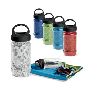ARTX PLUS. Serviette de sport en polyamide et polyester avec gourde