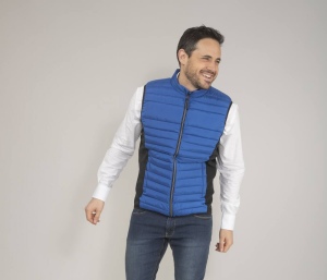 Bodywarmer bi-matière homme