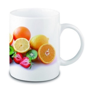 Mug grès blanc quadri 30 cl
