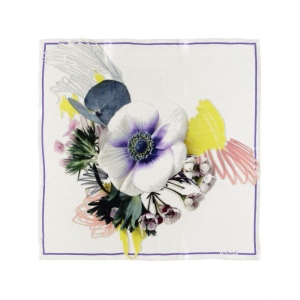 Foulard soie Madeleine Blanc