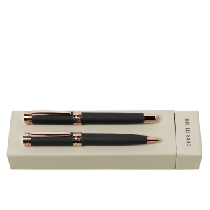 Parure Zoom Soft Marine (stylo bille & stylo roller)