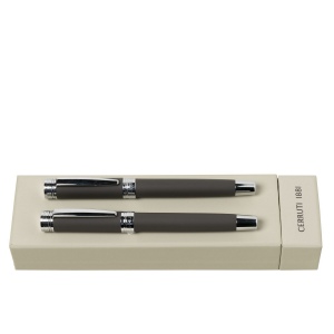 Parure Zoom Soft Taupe (stylo roller & stylo plume)