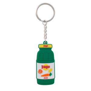 Porte-clés pvc souple 2d fond plat - 30 mm