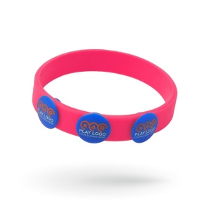 Bracelet silicone personnalisable boutons