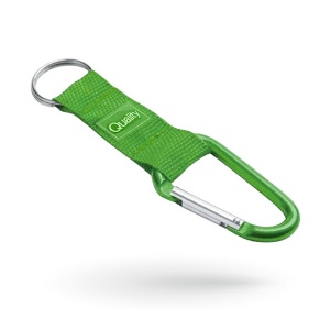 Porte-clés mousqueton + lanière tissée