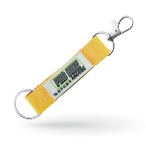Porte-clés mousqueton + lanière avec PVC injecté
