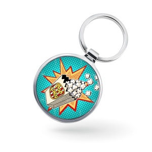 Porte-clés zamac impression digitale (37 x 43 mm)