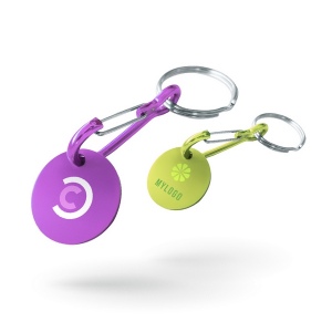 Porte-clés jéton aluminium personnalisé