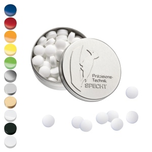 Boîte XS avec couvercle estampé avec pastilles à la menthe Stévia*, 18g