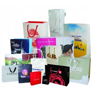 Sac luxe pelliculé vertical biodégradable 170 g 35x12x50 cm