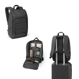 TOULON. Sac à dos pour ordinateur portable en rPET 600D haute densité 16"