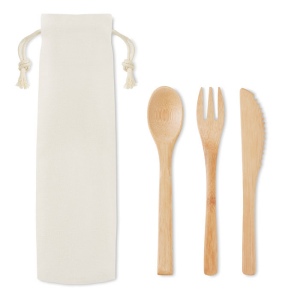 Set de couverts en bambou personnalisable