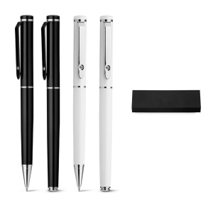 CALIOPE SET. KIt roller et stylo bille en métal