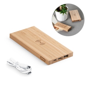 FITCH. Batterie portative 5'000 mAh en bambou