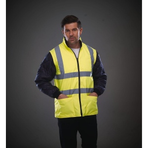 Veste matelassée haute visibilité avec manches détachables