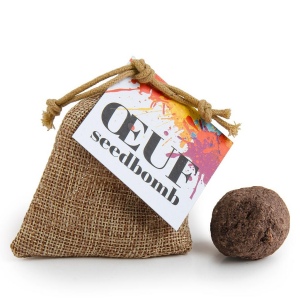 ŒUF SEED BOMB EN POCHON TOILE DE JUTE