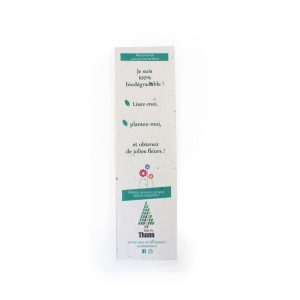 Marque-page papier graines
