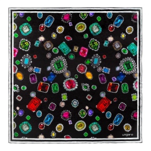 Foulard soie Perla Noir