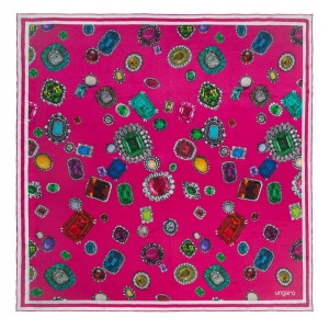 Foulard soie Perla Fushia