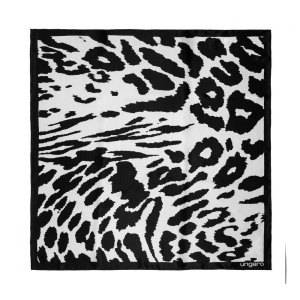 Foulard soie Lina Blanc & Noir