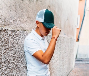Casquette rapper en coton canvas