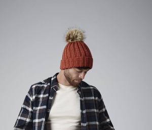 Bonnet grosse maille pop pom