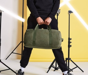 Sac polochon en toile vintage