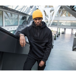 Sweat homme à capuche col zippé