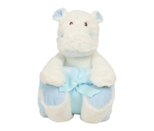 Peluche hippopotame et couverture