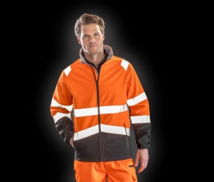 Veste softshell de travail haute visibilité