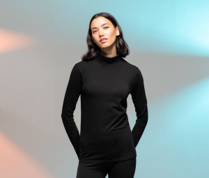 Tee-shirt col roulé femme