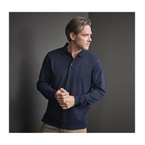 Polo stretch manches longues homme