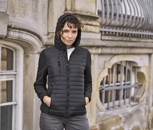 Veste bi-matière femme