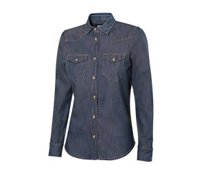 Chemise stretch en denim femme