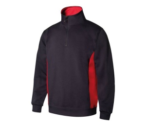 Sweat bicolore col zippé