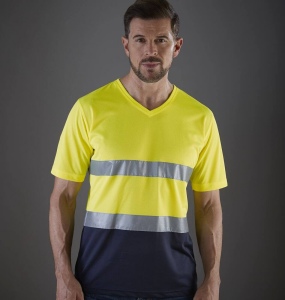 Tee-shirt haute visibilité col v