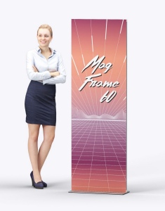 Stand auto-portant en aluminium 60 x 180 cm