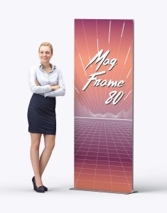 Stand auto-portant en aluminium 80 x 200 cm