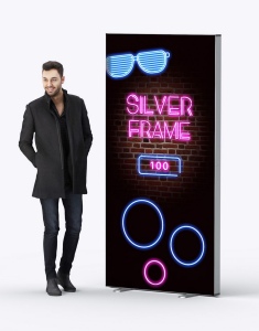 Box lumineuse en aluminium 100 x 200 cm