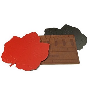 Tapis de souris rectangulaire en cuir recyclé